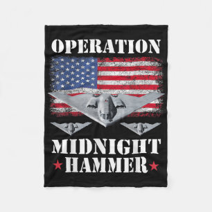 B-2 Stealth Jet Shirt Operation Midnight Hammer  Fleece Blanket