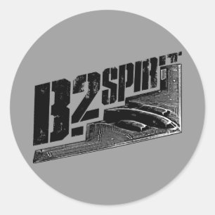 B-2 Sticker rond classique Spirit