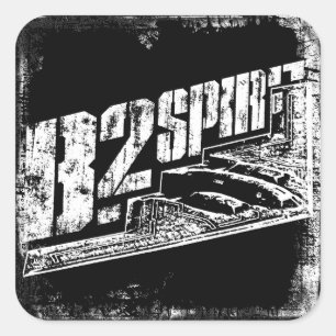 B-2 Stickers Carrés Spirit