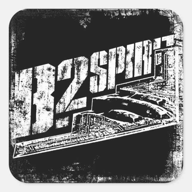 B-2 Stickers Carrés Spirit (Devant)
