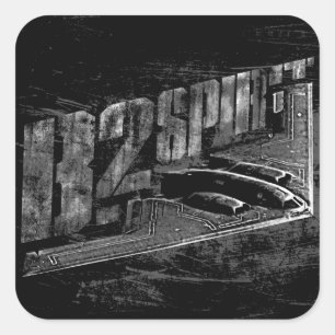 B-2 Stickers Carrés Spirit