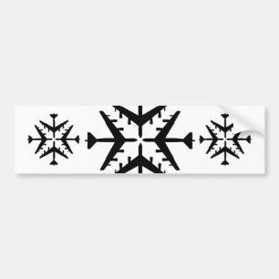 B-52 Aircraft Snowflake Bumper Sticker