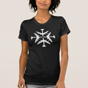 B-52 Aircraft Snowflake T-Shirt