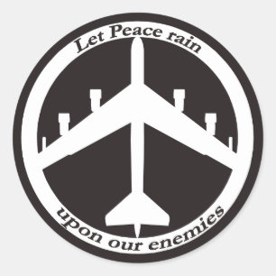 B-52 Peace sign Classic Round Sticker