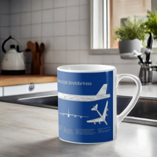 B-52 Stratofortress - Airplane Blueprint Plans ABD Coffee Mug