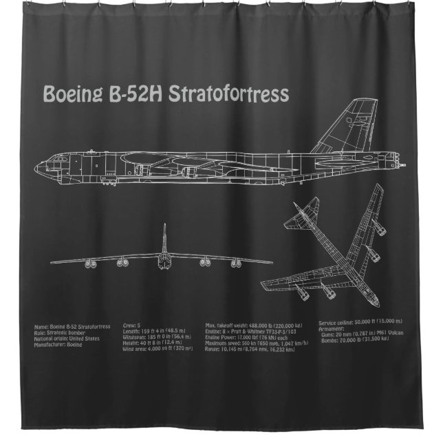 B-52 Stratofortress - Airplane Blueprint Plans PD (Front)