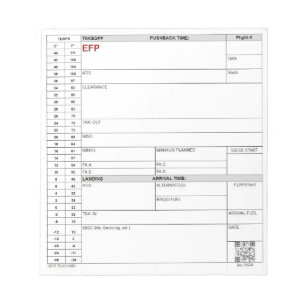 B-737 T.O.L.D.  NOTEPAD