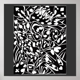B and W Art Poster