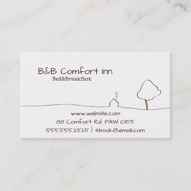 B&B Comfort Inn Business Card (Front)