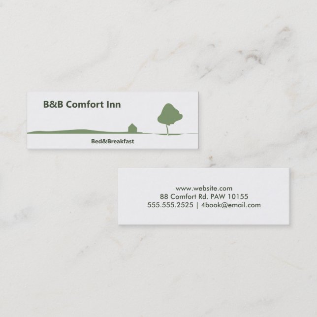 B$B Comfort InnMini Business Card (Front/Back)