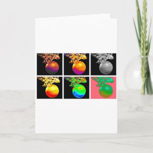 B-Ball Basketball Hoops Pop Art Card