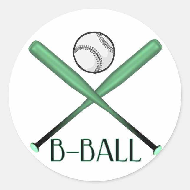 B-BALL CLASSIC ROUND STICKER (Front)