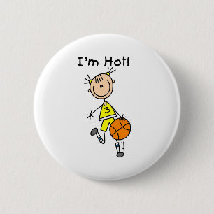 B-Ball I'm Hot 2 Inch Round Button