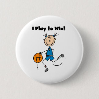 B-Ball Play to Win 2 Inch Round Button