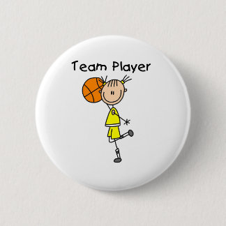 B-Ball Team Player 2 Inch Round Button