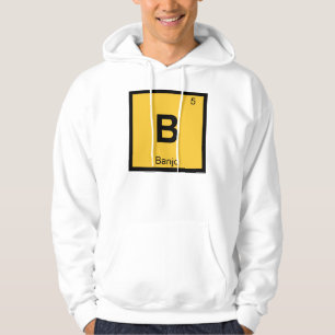 B - Banjo Music Chemistry Periodic Table Symbol Hoodie