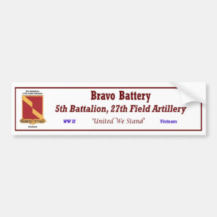 B Battery, 5/27th FA Bumper S. Sticker