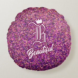 B Beau Coussin rond rose