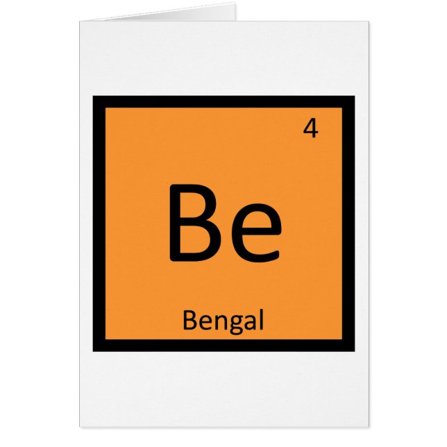 B - Bengal Tiger Cat Periodic Table Chemistry (Front)