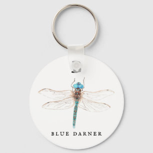 "B" Blue Darner Keychain