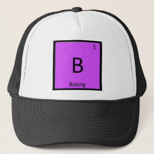 B - Boxing Sports Chemistry Periodic Table Symbol Trucker Hat