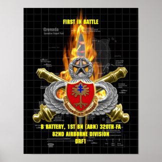 B Btry. 1st BN (ABN) 320th FA of the 82nd Airborne Poster