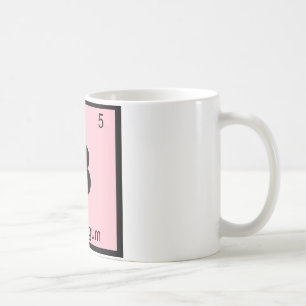 B - Bubblegum Chemistry Periodic Table Symbol Coffee Mug
