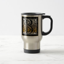 B "Celtic Black Stone" Monogram Travel Mugs