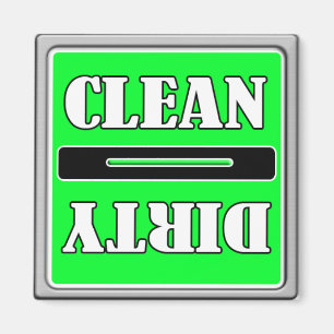<B>Clean Dirty Dish Washer Magnet