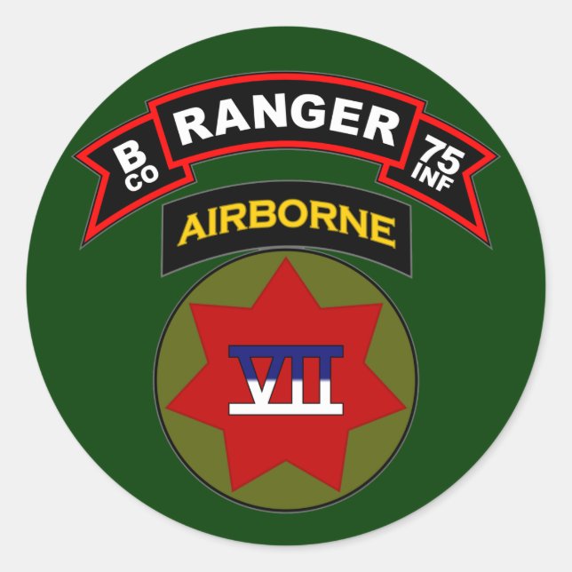 B Co, 75th Infantry Regiment - Rangers, Germany Classic Round Sticker (Front)