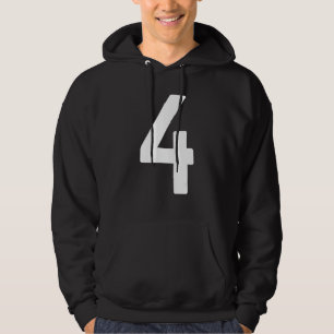 B Day Number 4 Monogram Norwester Font Initial Alp Hoodie