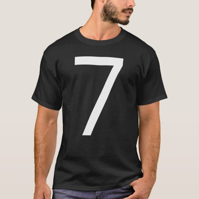 B Day Number 7 Monogram Poppins Font Initial Alpha T-Shirt (Front)