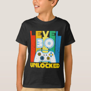 B-day Video Player Level 30 Unlocked Retro Gamer  T-Shirt