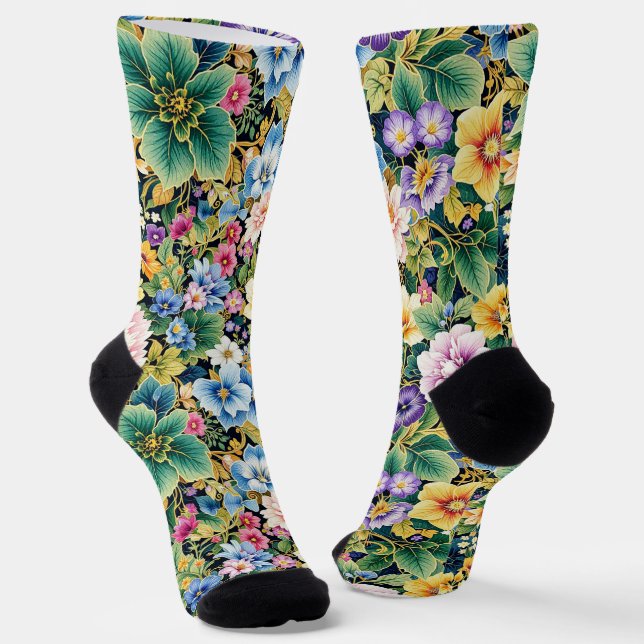B&E Socks Bold and Elaborate Design 001942 (Angled)