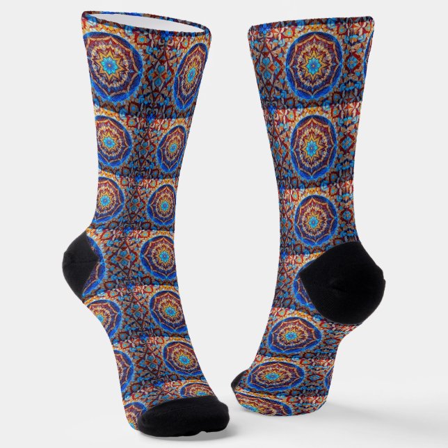 B&E Socks Bold and Elaborate Design 001998 (Angled)