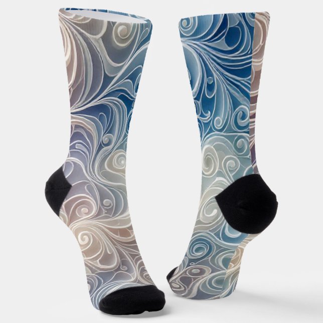 B&E Socks Bold and Elaborate Design 002000 (Angled)