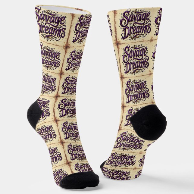 B&E Socks Bold and Elaborate Design 002119 (Angled)