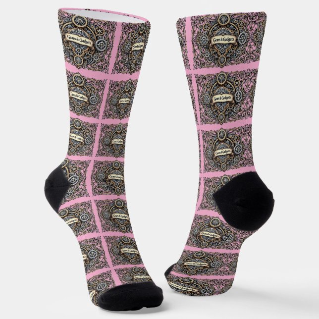 B&E Socks Bold and Elaborate Design 002124 (Angled)