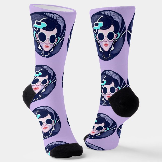 B&E Socks Bold and Elaborate Design 002209 (Angled)