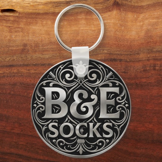 B&E Socks Bold & Elaborate Design 0049553 Keychain (Front)