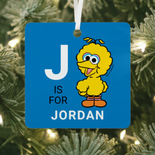 B est pour Big Bird Ajouter Votre Nom Ornement C