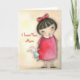 B est pour Bunny - Carte DAy de Mère