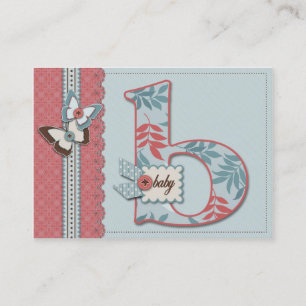 B est pour la carte de rappel de bébé