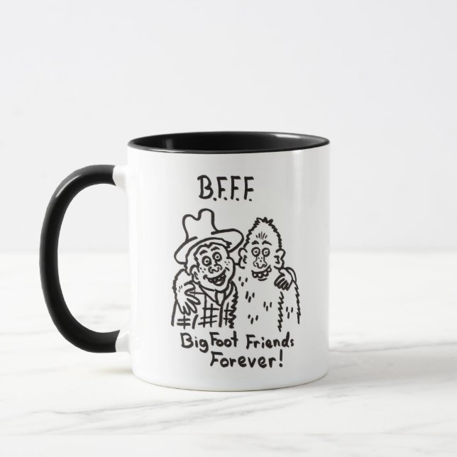 B.F.F.F. Big Foot Friends Forever Coffee Mug (Left)