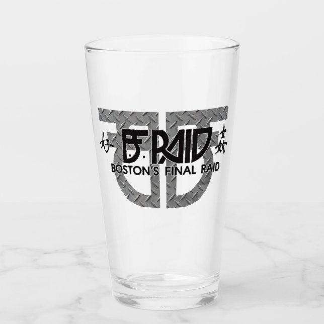 B.F. Raid Pint Glass (Front)
