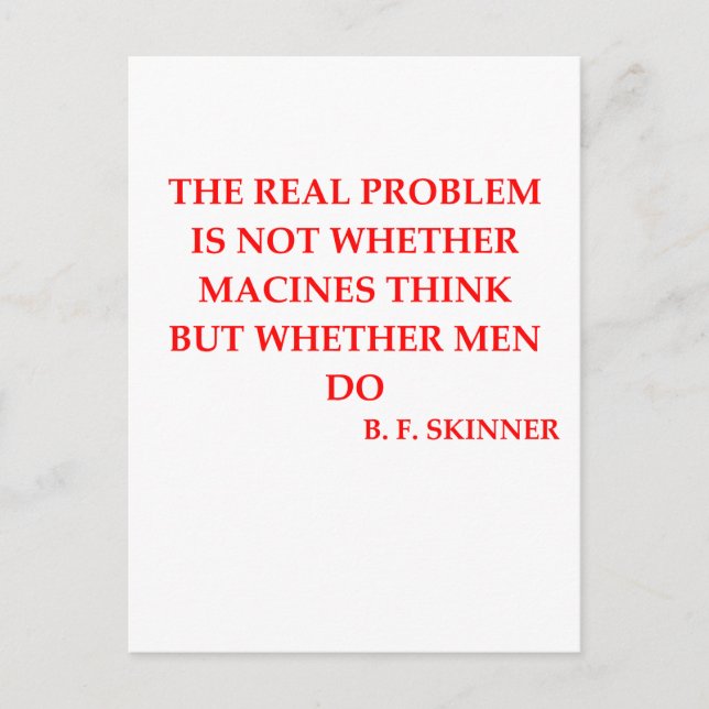 b f skinner quote postcard (Front)
