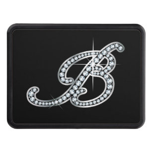 B Faux-"Diamond Bling" Trailer Hitch Cover