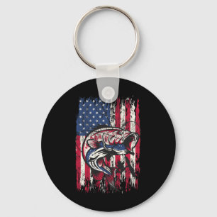 B Fishing Shirt American Usa Flag Fisherman Tee Me Keychain