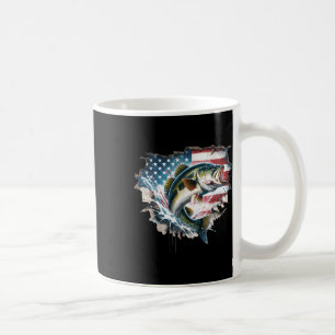 B Fishing Usa Flag Fishing American Flag Usa Flag Coffee Mug