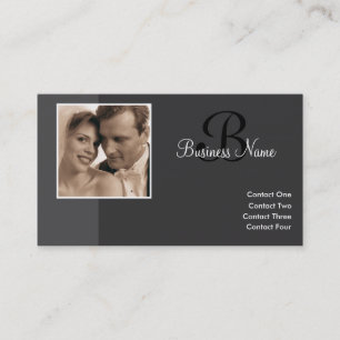 B for Baby Charcoal Business Cards